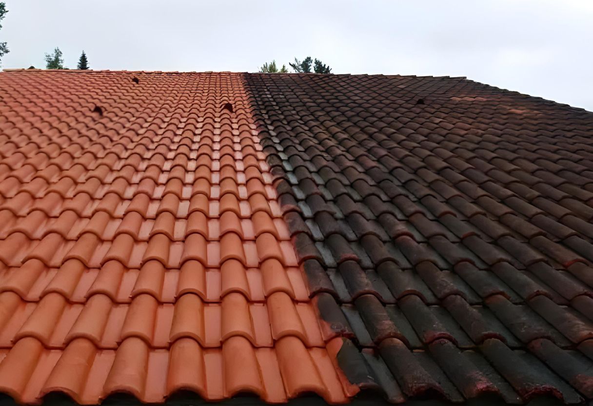 Traitement anti-mousse toiture